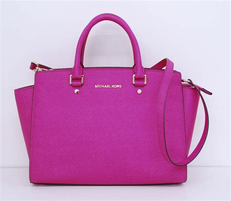 michael kors pink striped purse|michael kors purses hot pink.